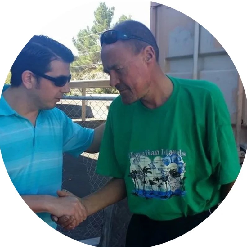 Two men shaking hands